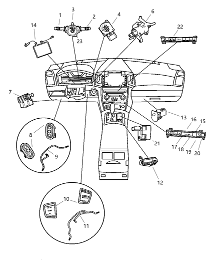 2006 Jeep Grand Cherokee Switch-3 Gang Diagram for 56050774AD