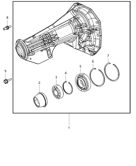 2014 Ram 1500 Housing-Transmission Rear Extension Diagram for 52120081AA