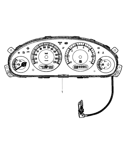 2006 Chrysler Town & Country Cluster, Instrument Panel Diagram
