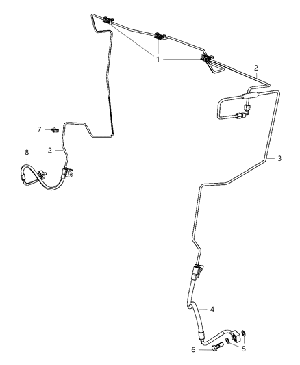 2013 Jeep Grand Cherokee Tube Assembly-Brake Diagram for 52124730AE