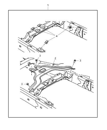2008 Chrysler Aspen Plate Kit - Skid - Transfer Case Diagram