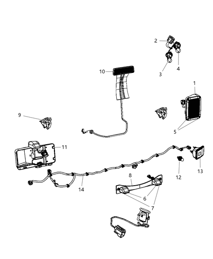 2010 Jeep Wrangler Wiring-Tail Lamp Diagram for 68004166AA