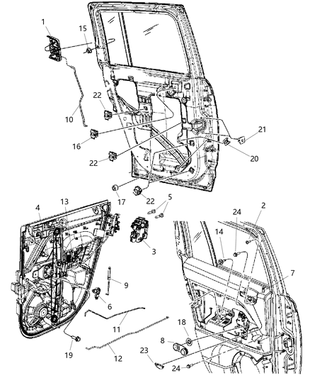 2012 Jeep Compass Link-Outside Handle To Latch Diagram for 5115824AD