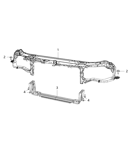 2020 Dodge Charger CROSSMEMBER-Front Support Diagram for 68200478AC