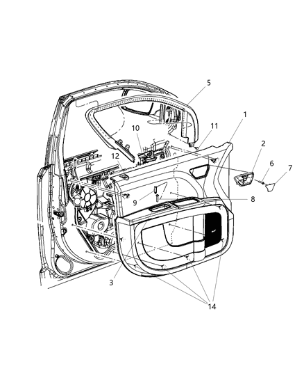2011 Dodge Journey Seal Diagram for 68045837AA