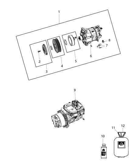2020 Chrysler Pacifica Valve-High Pressure Relief Diagram for 68166496AA