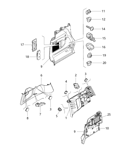 2015 Jeep Renegade Insert Diagram for 68073412AA