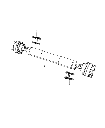 2011 Jeep Grand Cherokee Front Drive Shaft Diagram for 52123467AC
