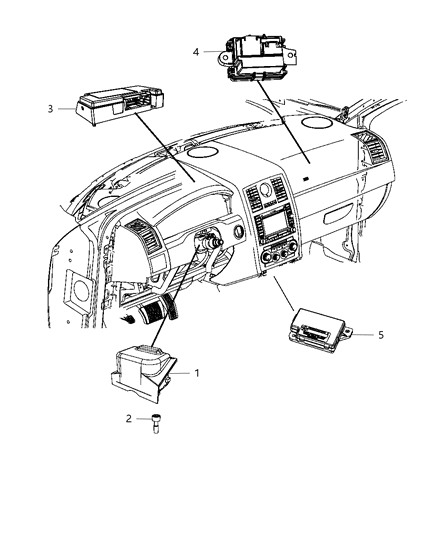 2013 Chrysler 300 Modules, Instrument Panel Diagram