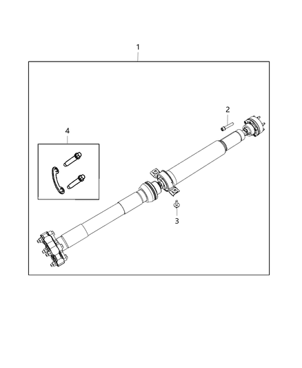 2019 Jeep Grand Cherokee Drive Shaft Diagram for 68193648AB