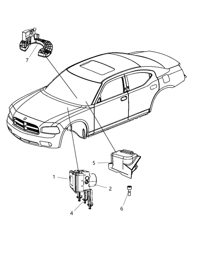2008 Dodge Charger Module-Interface Diagram for 68034910AA