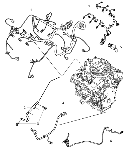 2013 Dodge Charger Wiring-Engine Diagram for 68163636AC