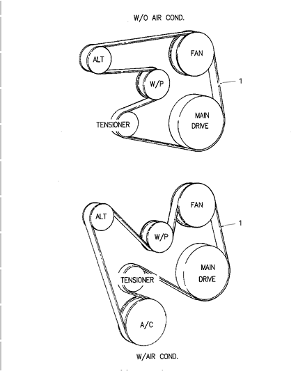 2001 Dodge Ram 1500 Drive Belts Diagram 4