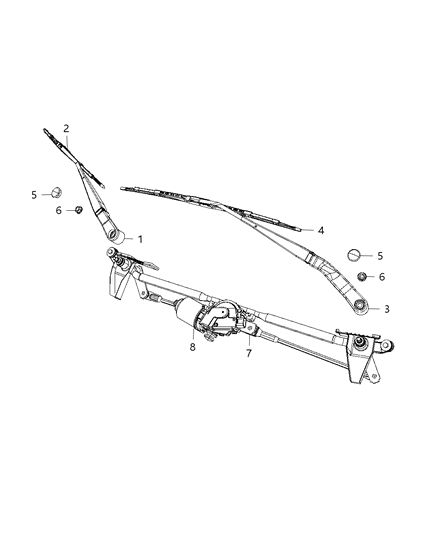 2015 Jeep Compass Front Wiper System Diagram 2