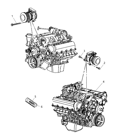 2007 Chrysler Aspen Mounting - Compressor Diagram 1