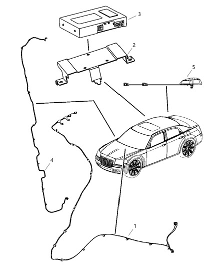 2008 Dodge Magnum Wiring-Antenna Diagram for 5064429AA