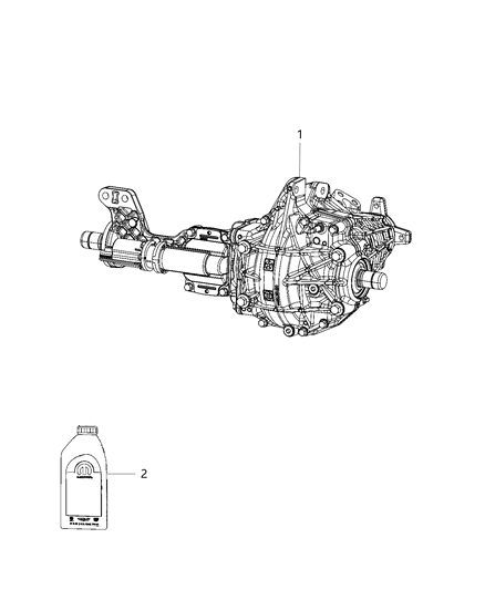 2021 Ram 1500 Axle Assembly, Front Diagram