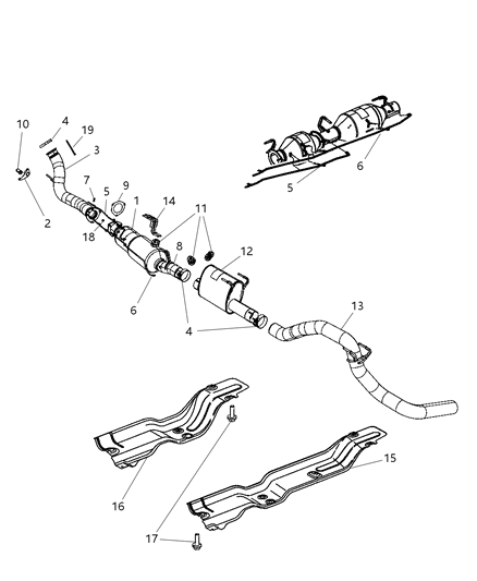 2008 Dodge Ram 5500 Exhaust Extension Pipe Diagram for 52121928AC