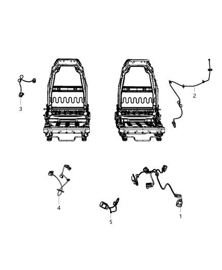 2013 Jeep Wrangler Wiring - Seat Diagram