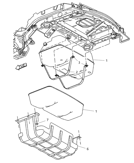 2004 Jeep Liberty Strap-Fuel Tank Diagram for 52100334AE