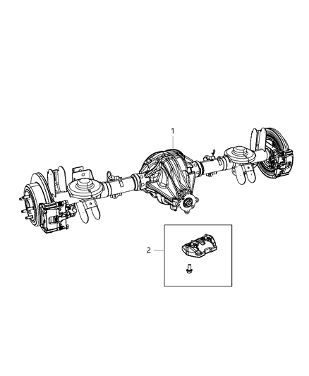 2012 Jeep Liberty Axle-Rear Complete Diagram for 68083033AA
