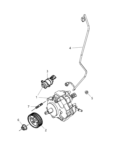 2008 Chrysler Town & Country Fuel Injection Pump & Related Diagram