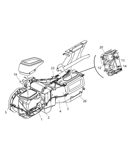 2006 Jeep Wrangler Harness-Blower Motor Diagram for 4874085