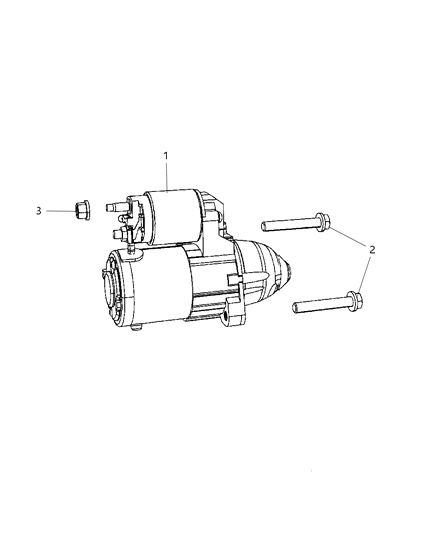 2013 Jeep Patriot Starter & Related Parts Diagram 1