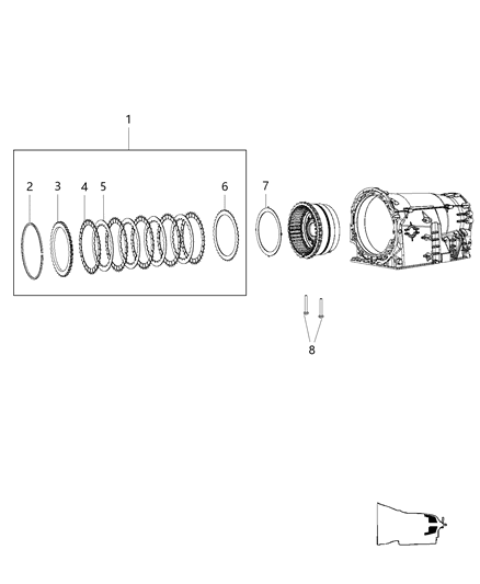 2008 Jeep Grand Cherokee B2 Clutch Assembly Diagram 1