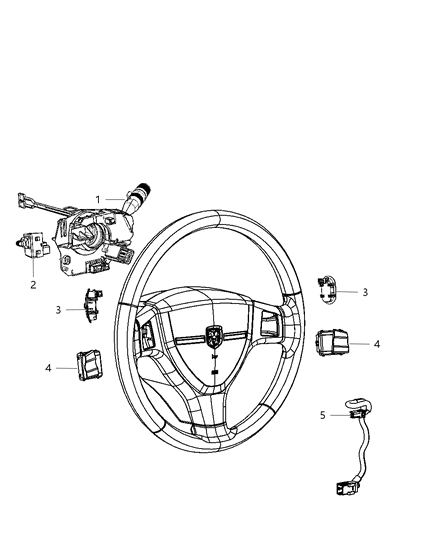 2009 Chrysler Aspen Switches - Steering Column & Wheel Diagram