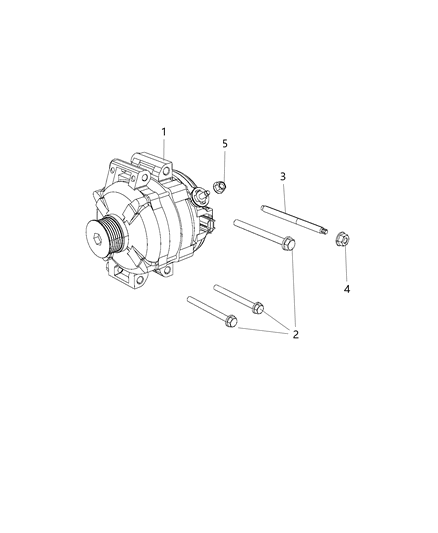 2013 Chrysler Town & Country Generator/Alternator & Related Parts Diagram 2