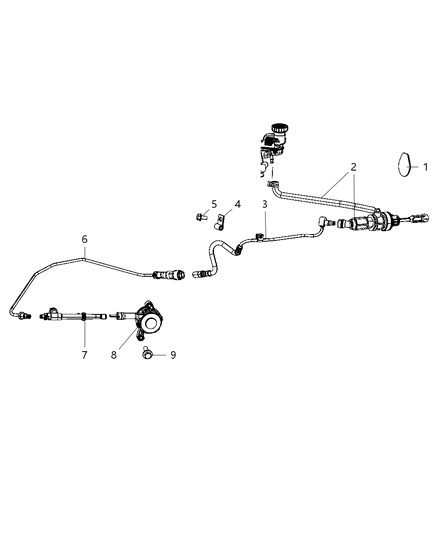 2007 Jeep Compass ACTUATOR-Hydraulic Clutch Diagram for 5106043AA