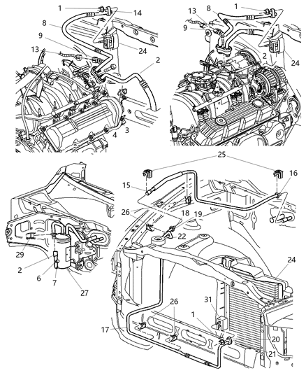 2005 Dodge Ram 1500 Line-A/C Discharge Diagram for 5290571AB