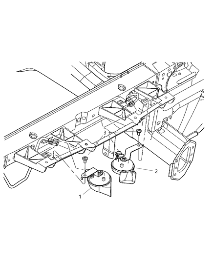 2008 Dodge Charger Horn Diagram for 5026213AB
