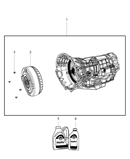 2015 Ram 2500 Trans Kit-With Torque Converter Diagram for 68144176AE