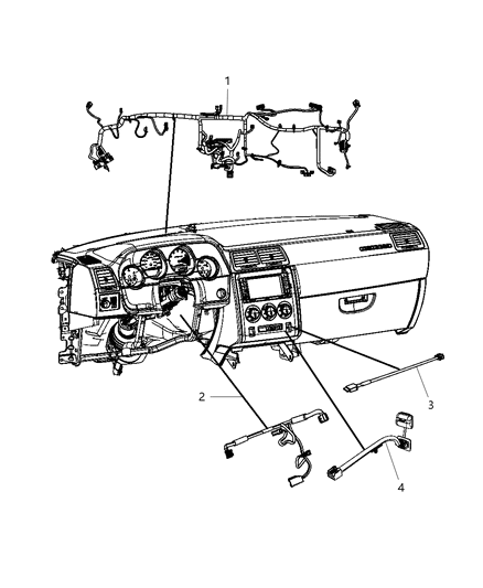 2010 Dodge Challenger Wiring-Instrument Panel Diagram for 68058468AA