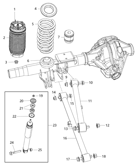 2017 Ram 2500 Rear Coil Spring Diagram for 68091206AA