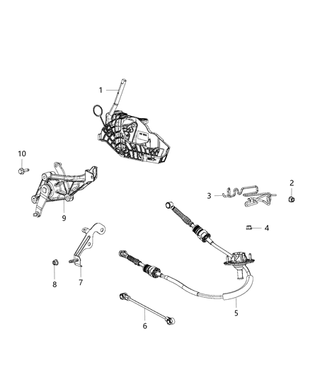 2021 Jeep Gladiator Clip-Cable Routing Diagram for 68341901AE