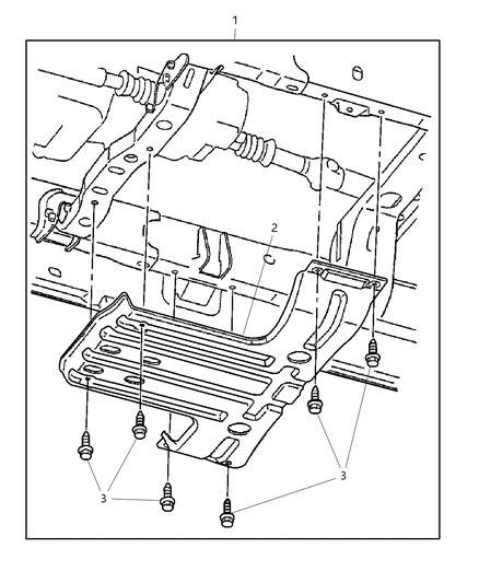 2002 Dodge Ram 1500 Skid Plate Package - Transfer Case Diagram
