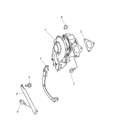 2004 Dodge Sprinter 2500 Bracket-Turbo Charger Diagram for 5117503AA