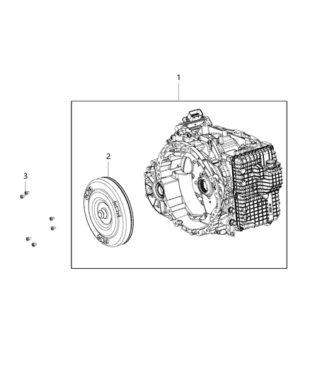 2018 Jeep Compass Pkg Part-With Torque Converter Diagram for 68311994AA