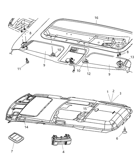 2006 Jeep Commander Lens Diagram for 5137528AA