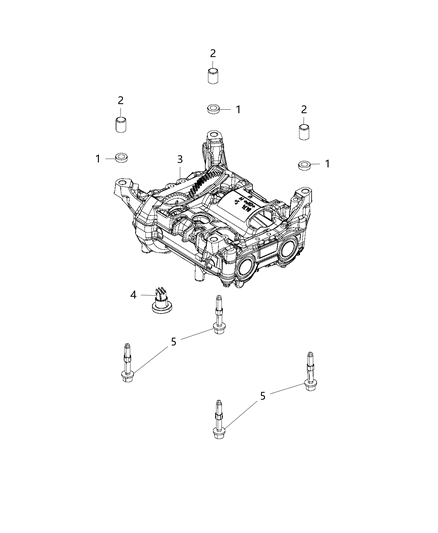 2015 Jeep Cherokee Balance Shaft / Oil Pump Assembly Diagram 3