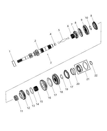 2012 Dodge Avenger Input Shaft Assembly Diagram