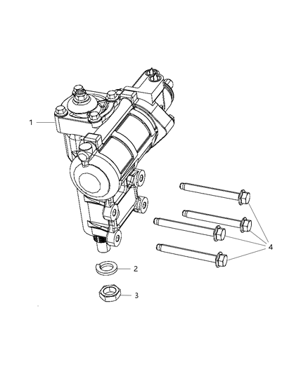 2012 Jeep Wrangler Power Steering Gear Diagram for 52126349AB