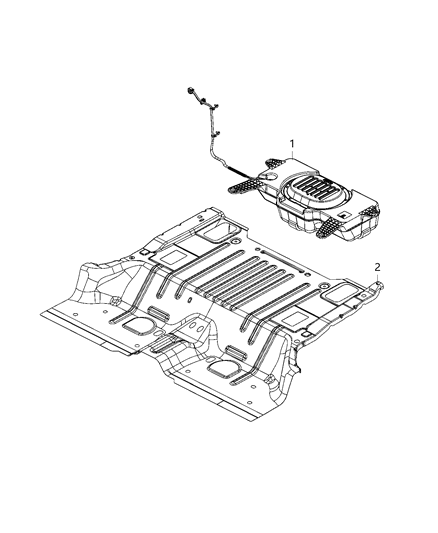 2021 Jeep Wrangler Speakers, Amplifier And Sub Woofer Diagram 3