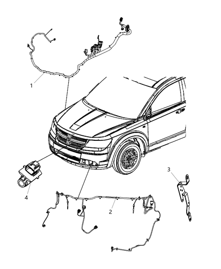 2010 Dodge Journey Wiring-Engine Compartment Diagram for 68057699AA