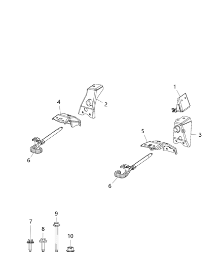 2021 Jeep Compass Tow Hooks, Front Diagram