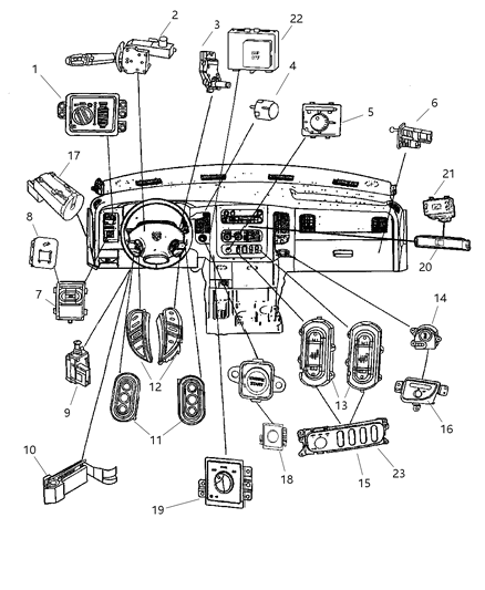 2007 Dodge Ram 1500 Switch-Speed Control Diagram for 56049378AD