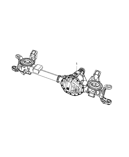 2008 Dodge Ram 2500 Axle Assembly, Front Diagram